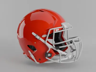 American Football Helmet 3D model get