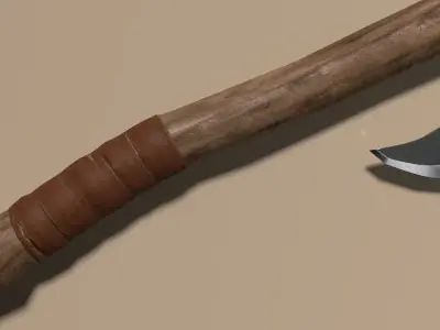 Battle Axe Low-poly Low-poly 3D model