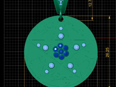ANTIQUE STAR DESIGN COIN PENDANT 3D PRINTABLE MODEL 3D print model