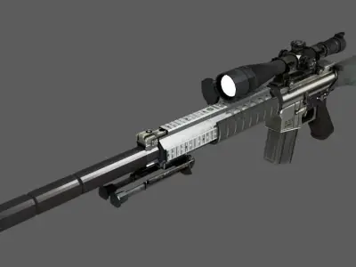 PACK OF 3 SNIPER GUNS LOW POLY MODELS Low-poly 3D model
