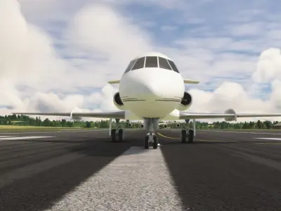 Dassault Falcon 20 Business Jet Low-poly 3D model