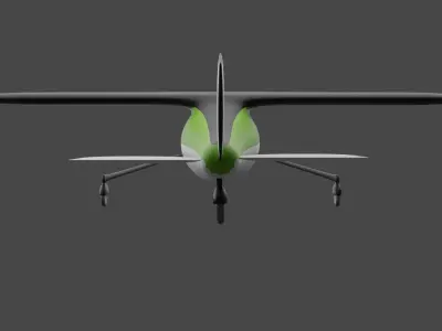 Airplane Cartoon  Low-poly 3D model