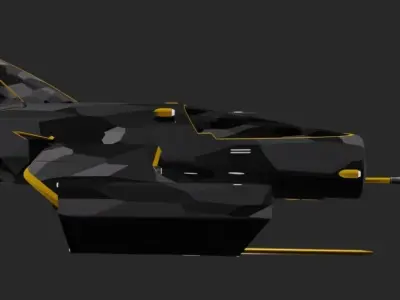 Battle starship 3D model