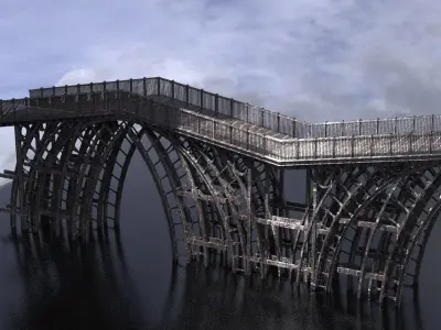 Epic Fantasy Patterned bridge 3D model