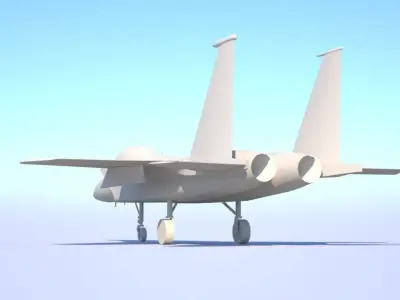 F-15 Eagle Low-poly 3D model