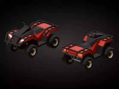 ATV Quad Bike Low-poly 3D model purchase