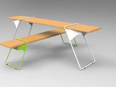 Furniture Design for Outdoor Table  Free 3D model