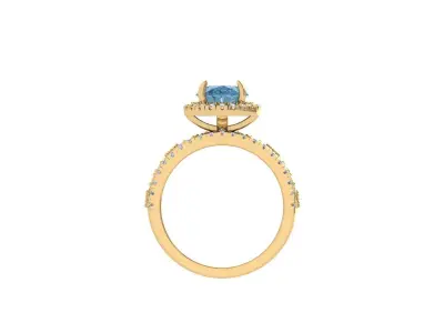 Oval Ring 3D print model 12