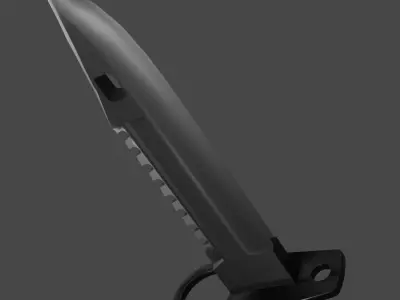 Military Bayonet knife Free low-poly 3D model