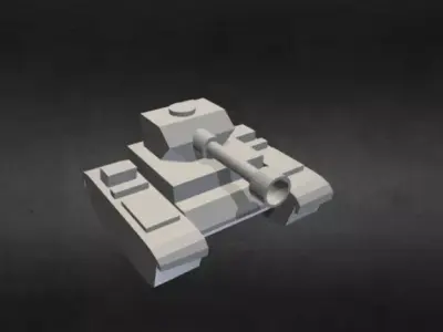 Tank - Low Poly Free low-poly 3D model