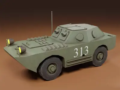 BRDM - 1 toy military vehicle Free low-poly 3D model