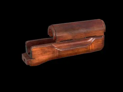 AK - Handguard - AK74 Wood Std Low-poly 3D model