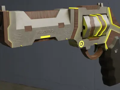 revolver Free low-poly 3D model purchase