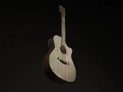 Guitar The Last Of Us Type Ellie Low-poly 3D model