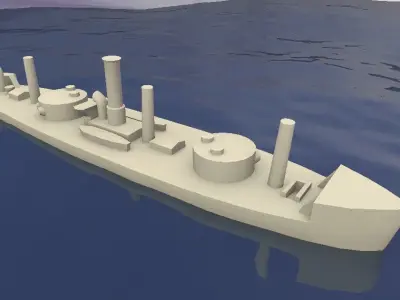 Brazilian Ironclad Lima Barros 3D print model