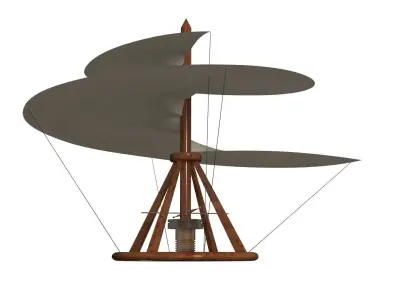 Leonardo da Vinci helicopter 3D model