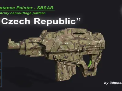 Czech Republic - Army Camouflage Pattern - SBSAR Material 3D model