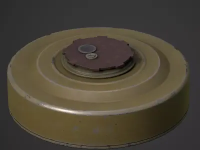 TM-62M AntiTank Landmine Low-poly 3D model