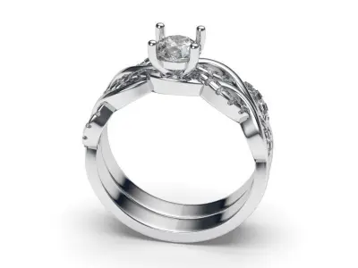 solitaire with ring sizes  8 part S91 3D print model
