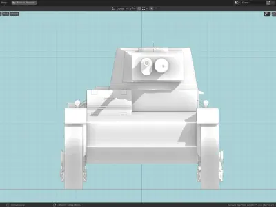 7TP Tank Base Mesh Low-poly 3D model