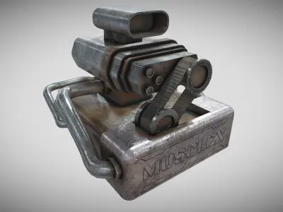 Car Engines Collection Low-poly 3D model