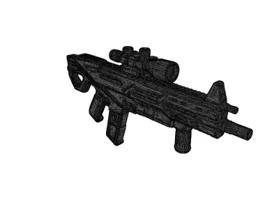 Futuristic Assault Rifle 3D Model 3D model