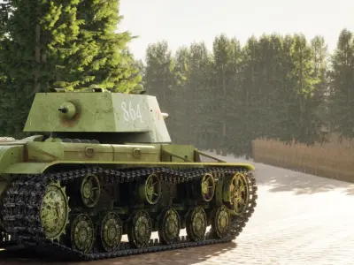 KV1 heavy tank 3D model