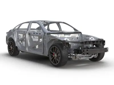  Car Frame with Chassis 2 