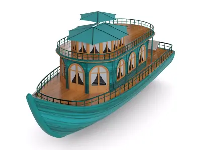 Adventure Houseboat 3D model