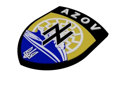 Emblem of the Azov Battalion 3D print model purchase