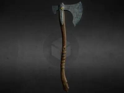 Medieval Axe  Low-poly 3D model