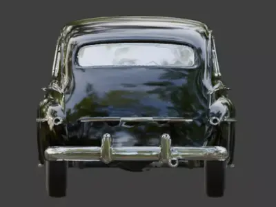 WWII Military Staff Car 3D Model Low-poly 3D model