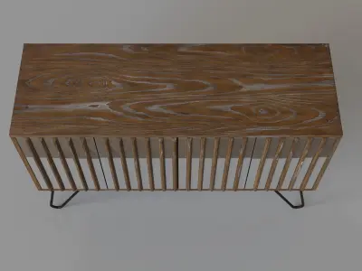Four Door Media Console 3D model