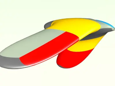 Spaceship pill Low-poly 3D model