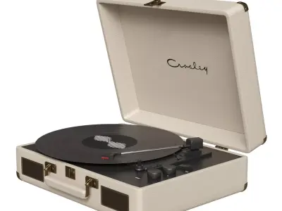 Cream Crosley Cruiser Vinyl Turntable 3D model