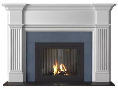 Modern fireplace in classic style Art Deco 3D model purchase