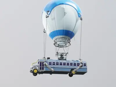 flying bus 3D model