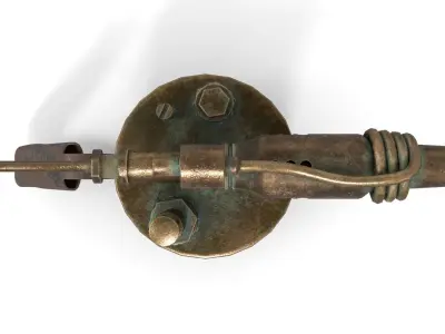 Blowtorch 1 gas lighter from late century Low-poly 3D model