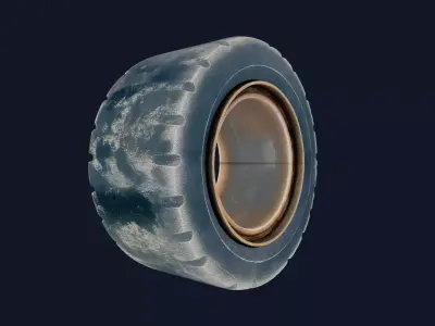 Vehicle Tyre 3D model by DailyAssets - Textured