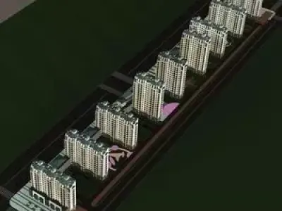 High-Rise Residential 3D model 32