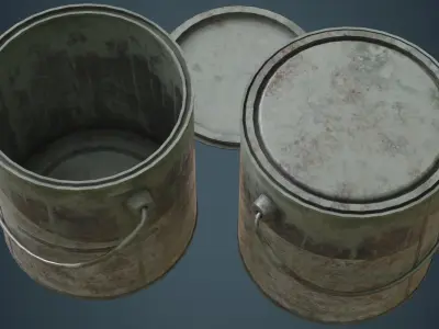 Paint Can 2B Low-poly 3D model