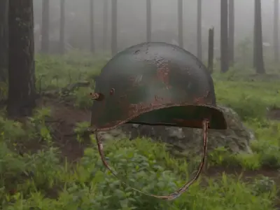 WWI helmet lowpoly Low-poly 3D model