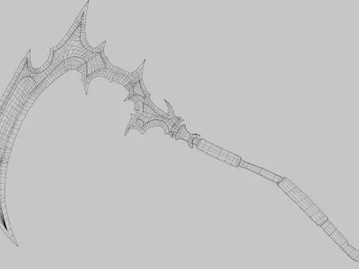 Chaos Scythe   Low-poly 3D model
