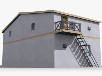 Japanese House x22 Low-poly 3D model