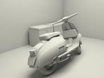 Scooter - Lambretta Low-poly 3D model