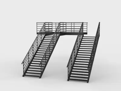 fire escape staircase  3D model