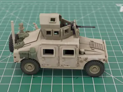 M1114 Armored HMMWV Iraq Pattern 4x4 Army Jeep 3D print model