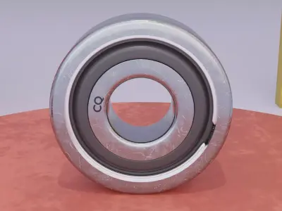 Bearing ball 3D model Textured