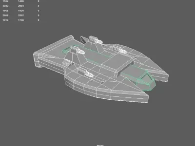 Space Force Blue - PBR Low-poly 3D model