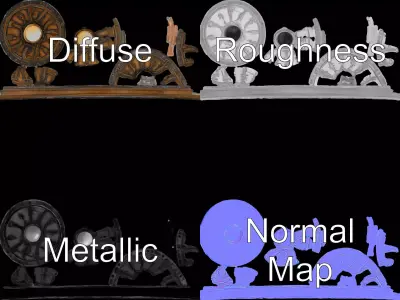 Mystic Bronze Amulet model pack Low-poly 3D model